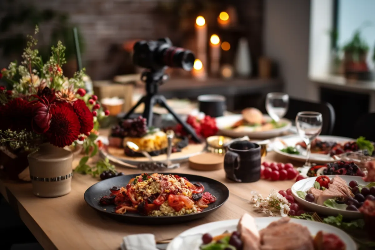 Refeições num espaço elegante